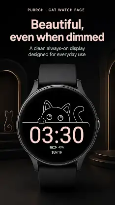 Purrch: Cute Cat Watch Face screenshot 4