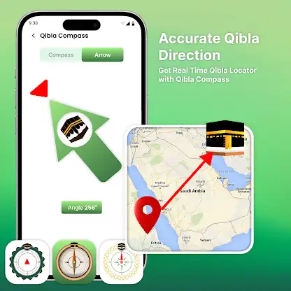 Qibla Finder: Al Quran Mp3 screenshot 1