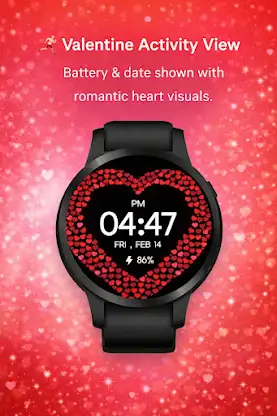 Romantic Heart Wear OS screenshot 5