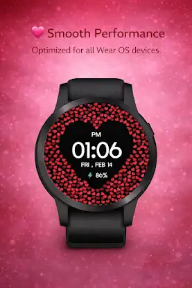 Romantic Heart Wear OS screenshot 4
