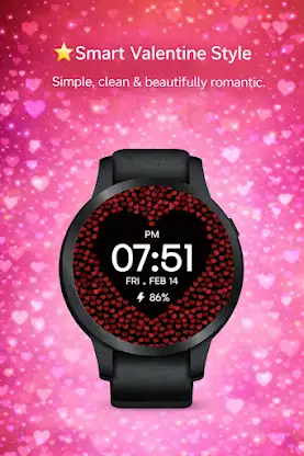 Romantic Heart Wear OS screenshot 6