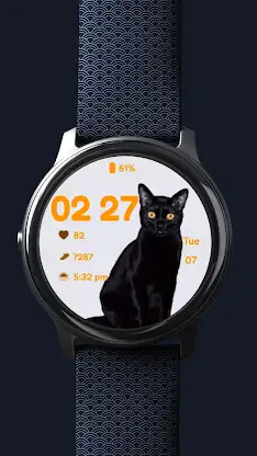 Black Cat Animated Watch Face screenshot 2