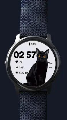 Black Cat Animated Watch Face screenshot 1