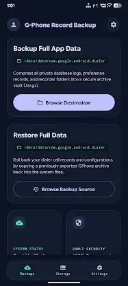 G-Phone Record Backup (Root) screenshot 1