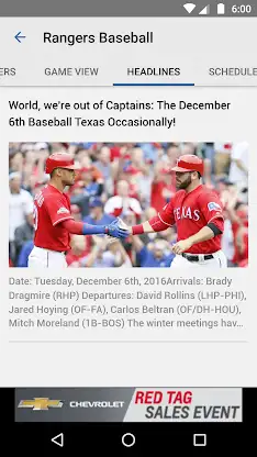 Baseball Texas - Rangers News screenshot 2