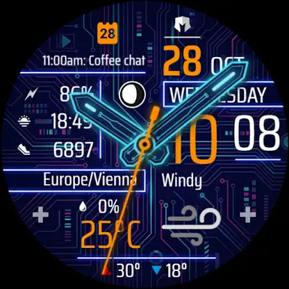 DM185 Cyber Hybrid Watch Face screenshot 5