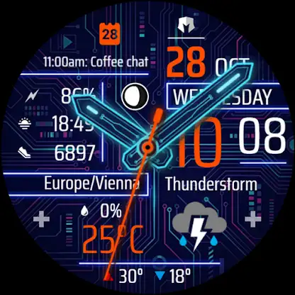 DM185 Cyber Hybrid Watch Face screenshot 7