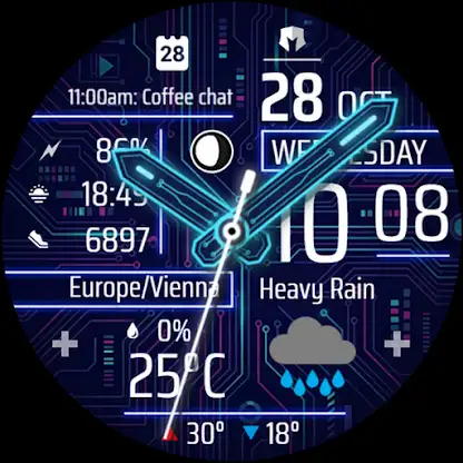 DM185 Cyber Hybrid Watch Face screenshot 6