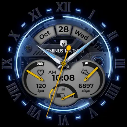 DM187 Chrome Roman Watch Face screenshot 5