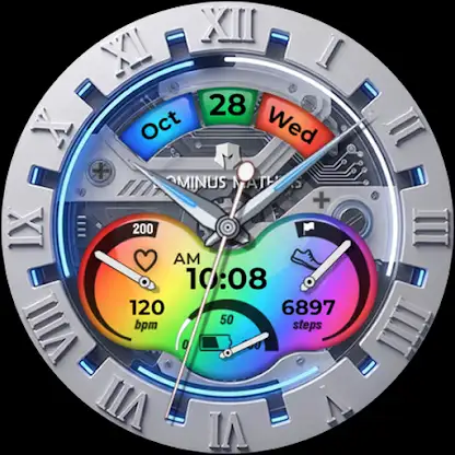 DM187 Chrome Roman Watch Face screenshot 1