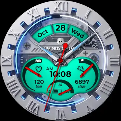 DM187 Chrome Roman Watch Face screenshot 6