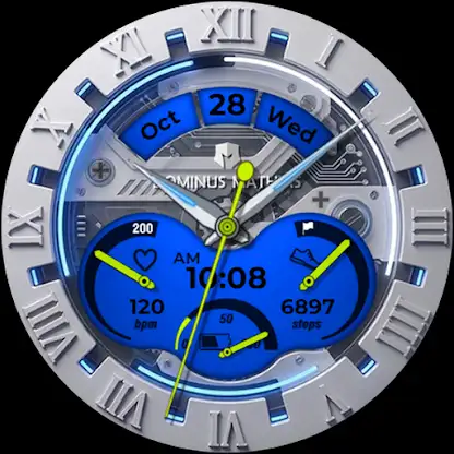 DM187 Chrome Roman Watch Face screenshot 4