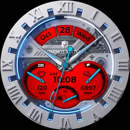 DM187 Chrome Roman Watch Face screenshot 3