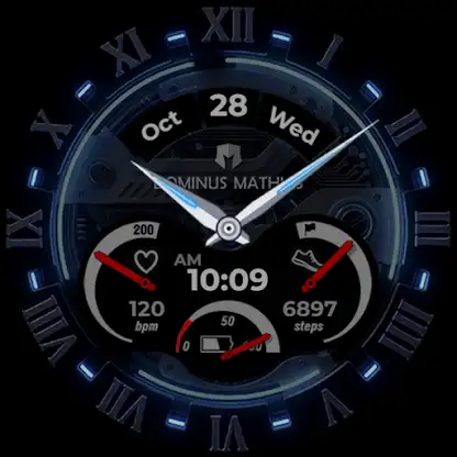 DM187 Chrome Roman Watch Face screenshot 8