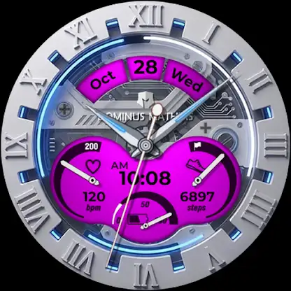 DM187 Chrome Roman Watch Face screenshot 7