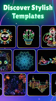 Neon Doodle Drawing: Glow Art screenshot 4