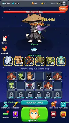 EvoCat: Idle Merge Battle screenshot 1