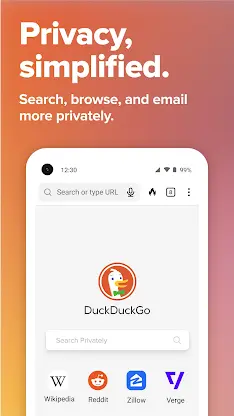 DuckDuckGo Browser, Search, AI screenshot 1