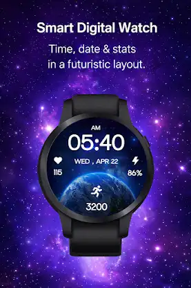 Earth & Space Watch Face screenshot 5