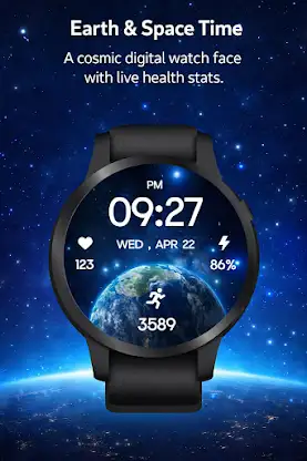 Earth & Space Watch Face screenshot 1