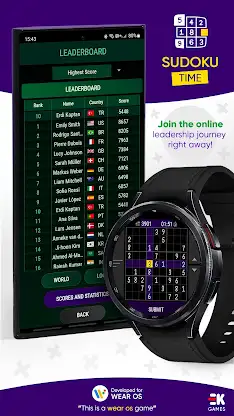 Sudoku Time - Online Wear OS screenshot 1