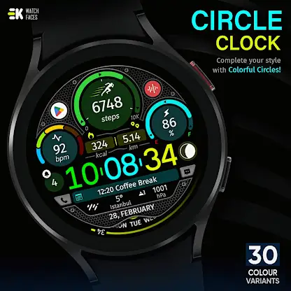 Circle Clock - Watch Face screenshot 3