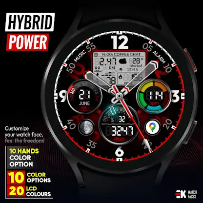 Hybrid Power - Watch Face screenshot 2