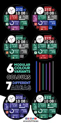 Modular Colours - Watch Face screenshot 6