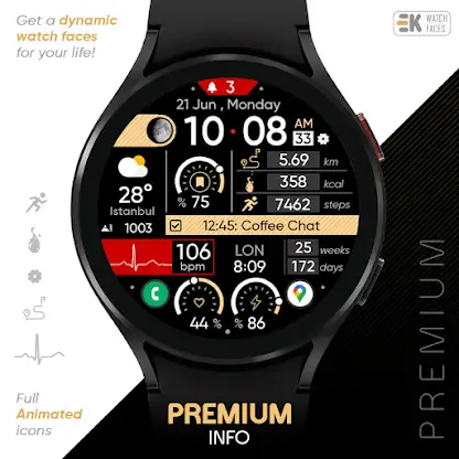 Premium Info - Watch Face screenshot 3