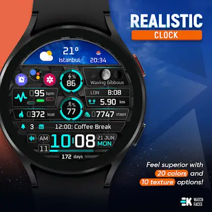 Realistic Clock - Watch Face screenshot 3