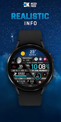 Realistic Info - Watch Face screenshot 1