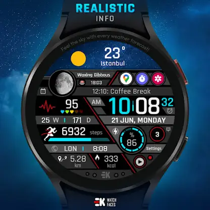Realistic Info - Watch Face screenshot 3