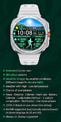 SkyFit Runner - Watch Face screenshot 4