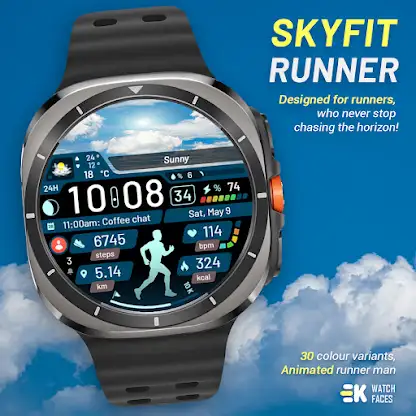 SkyFit Runner - Watch Face screenshot 3
