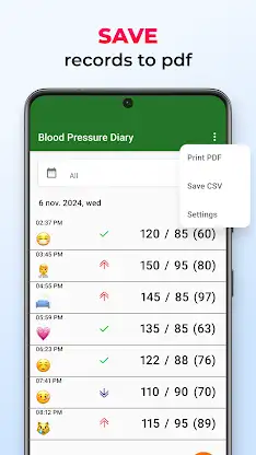 Blood pressure diary screenshot 5