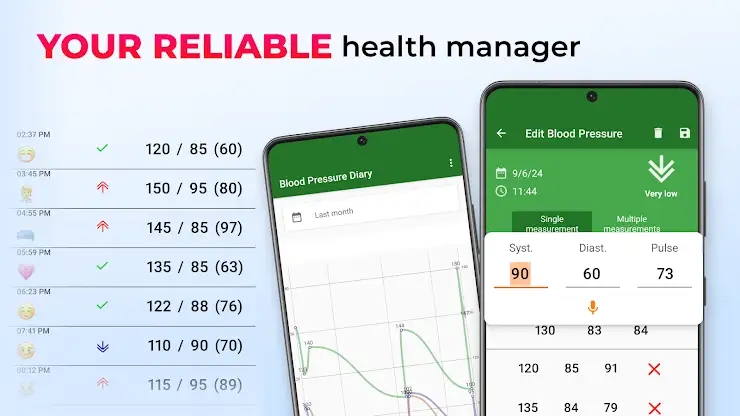 Blood pressure diary screenshot 8