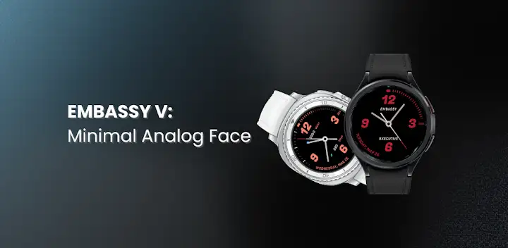 Embassy V: Minimal Analog Face — Android app banner