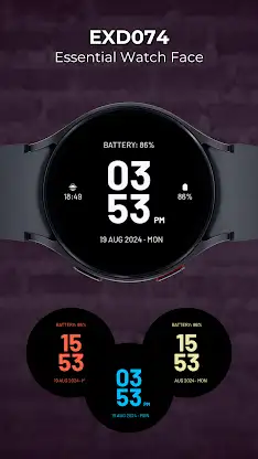 EXD074: Essential Watch Face screenshot 2