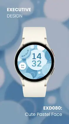 EXD080: Cute Pastel Watch Face screenshot 2