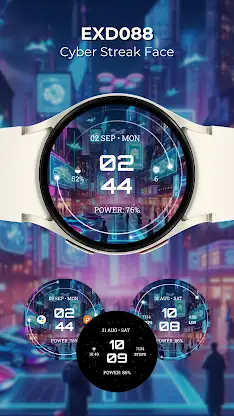 EXD088: Futuristic Watch Face screenshot 1
