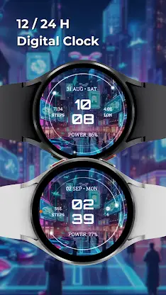 EXD088: Futuristic Watch Face screenshot 2
