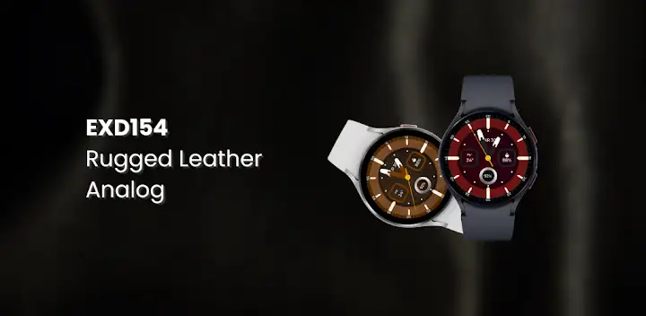 EXD154: Rugged Leather Analog — Android app banner