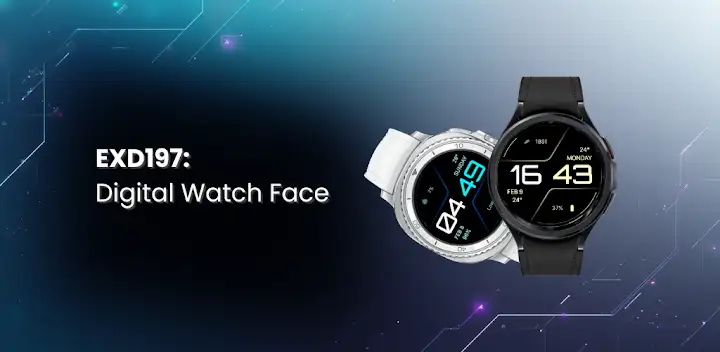 EXD197: Digital Watch Face — Android app banner