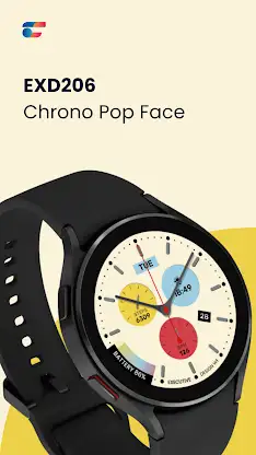 EXD206: Chrono Pop Watch Face screenshot 1