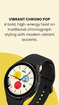EXD206: Chrono Pop Watch Face screenshot 2