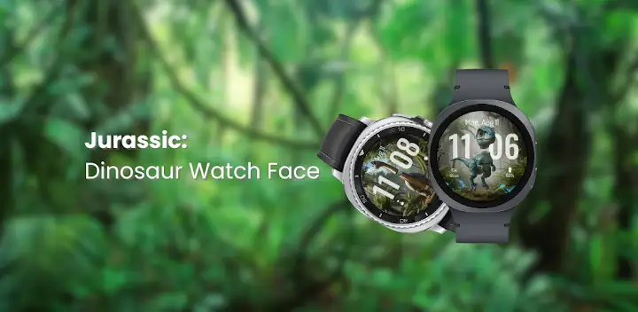 Jurassic: Dinosaur Watch Face — Android app banner
