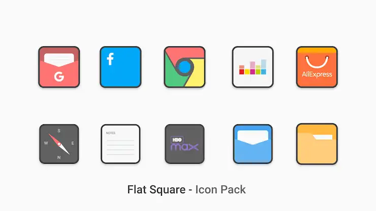 Flat Square - Icon Pack screenshot 2