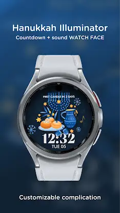 Hanukkah countdown watch face screenshot 3