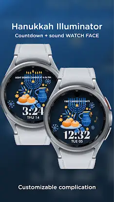 Hanukkah countdown watch face screenshot 4