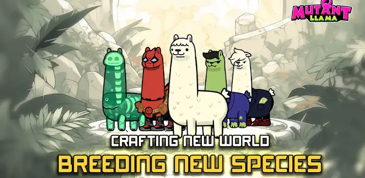 Mutant Llama: IDLE Breed Games — Android game banner